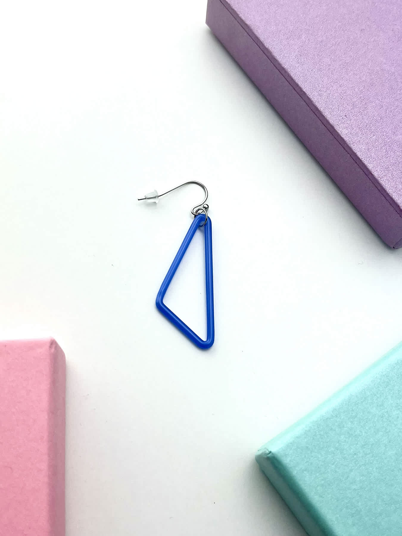 TRI Earrings - Small Blue — 1