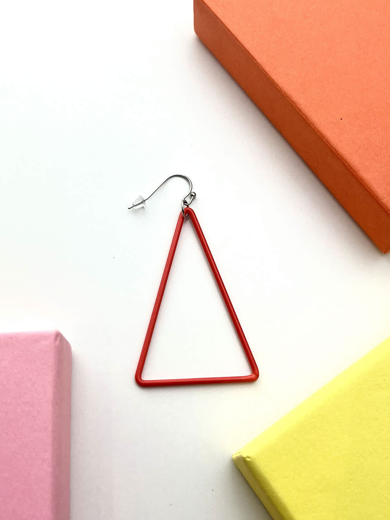 TRI Earrings - Large Red — 1