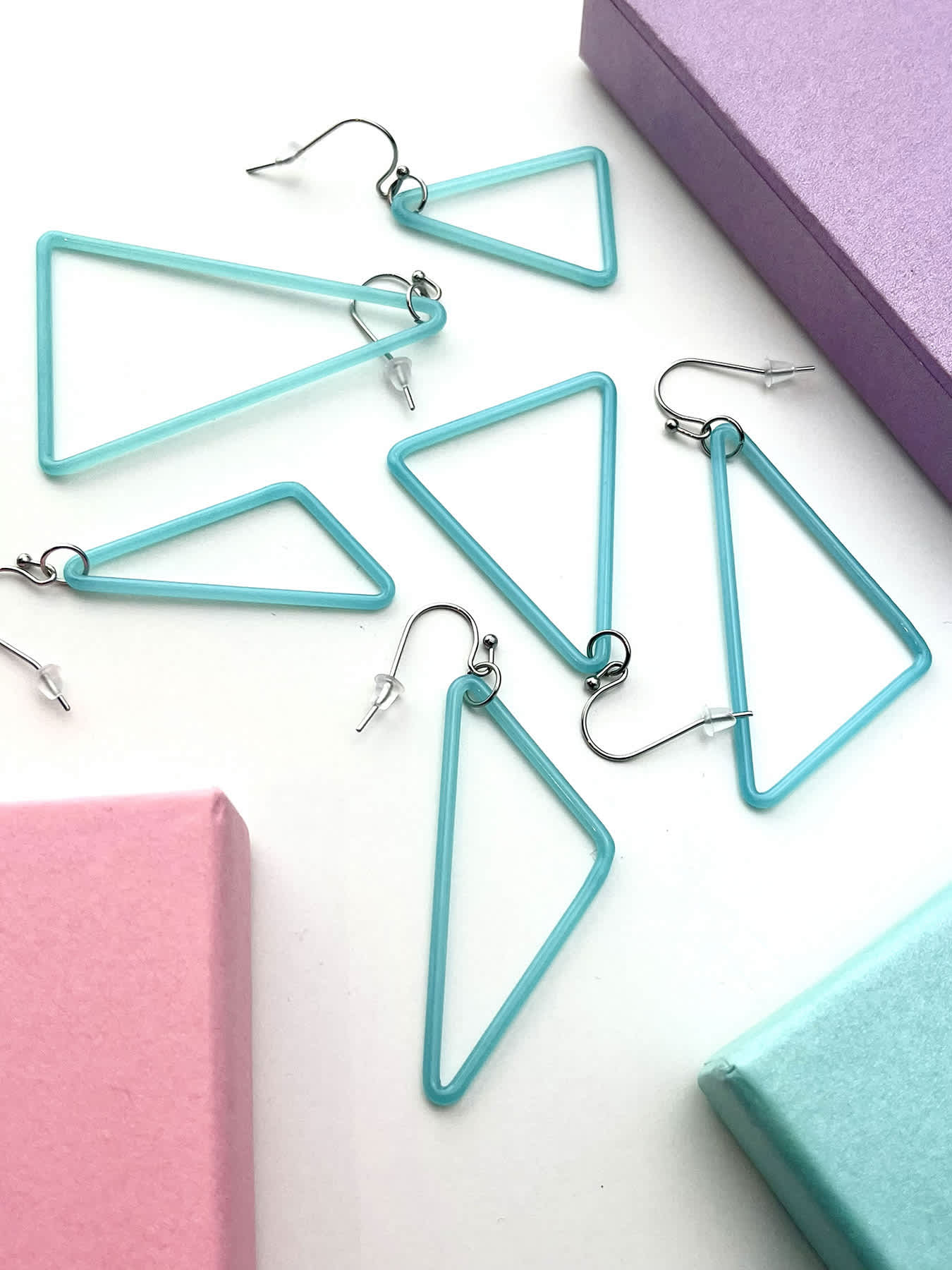 TRI Earrings - Large Blue — 8
