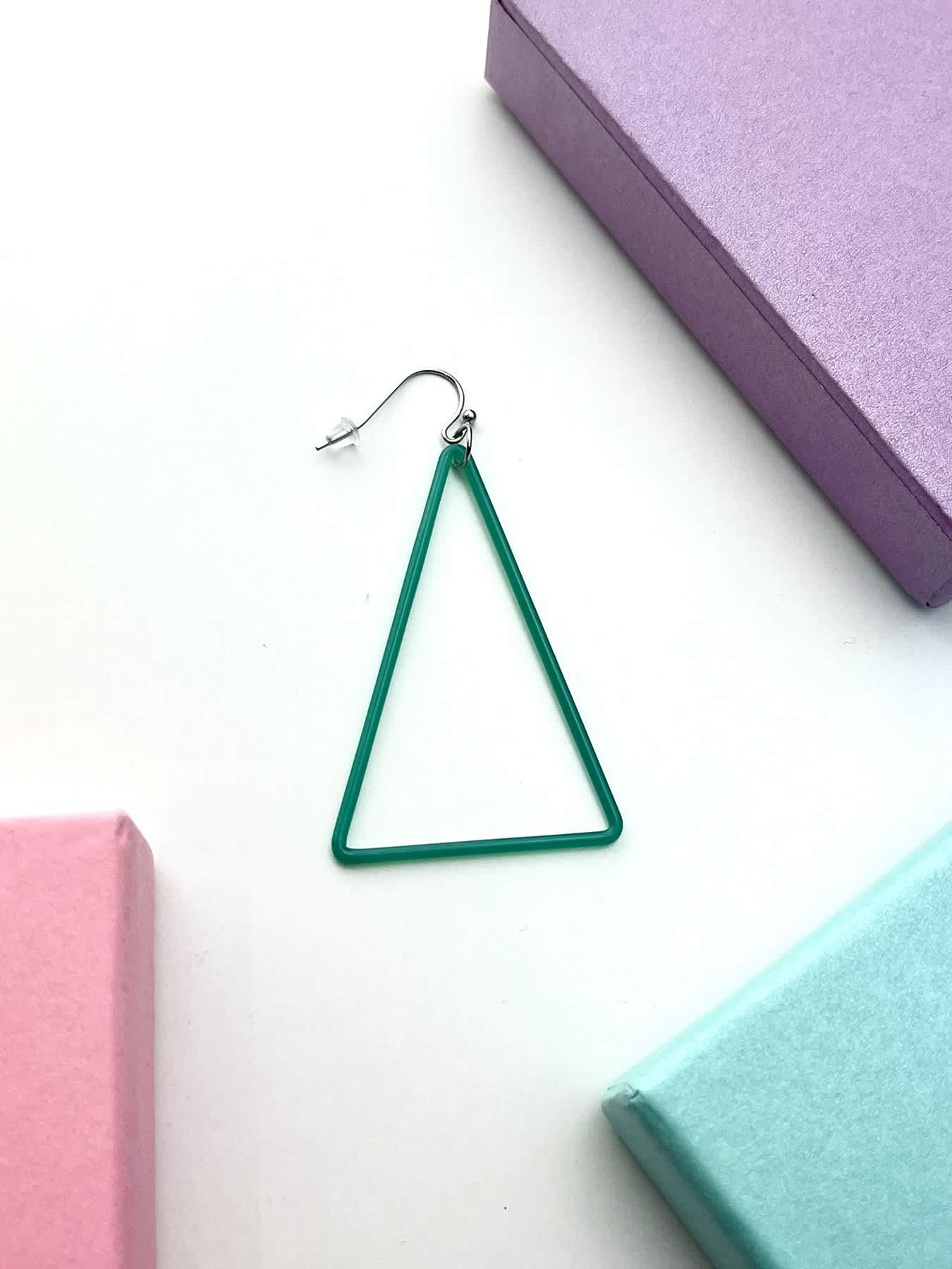 TRI Earrings - Large Turquoise Green — 1