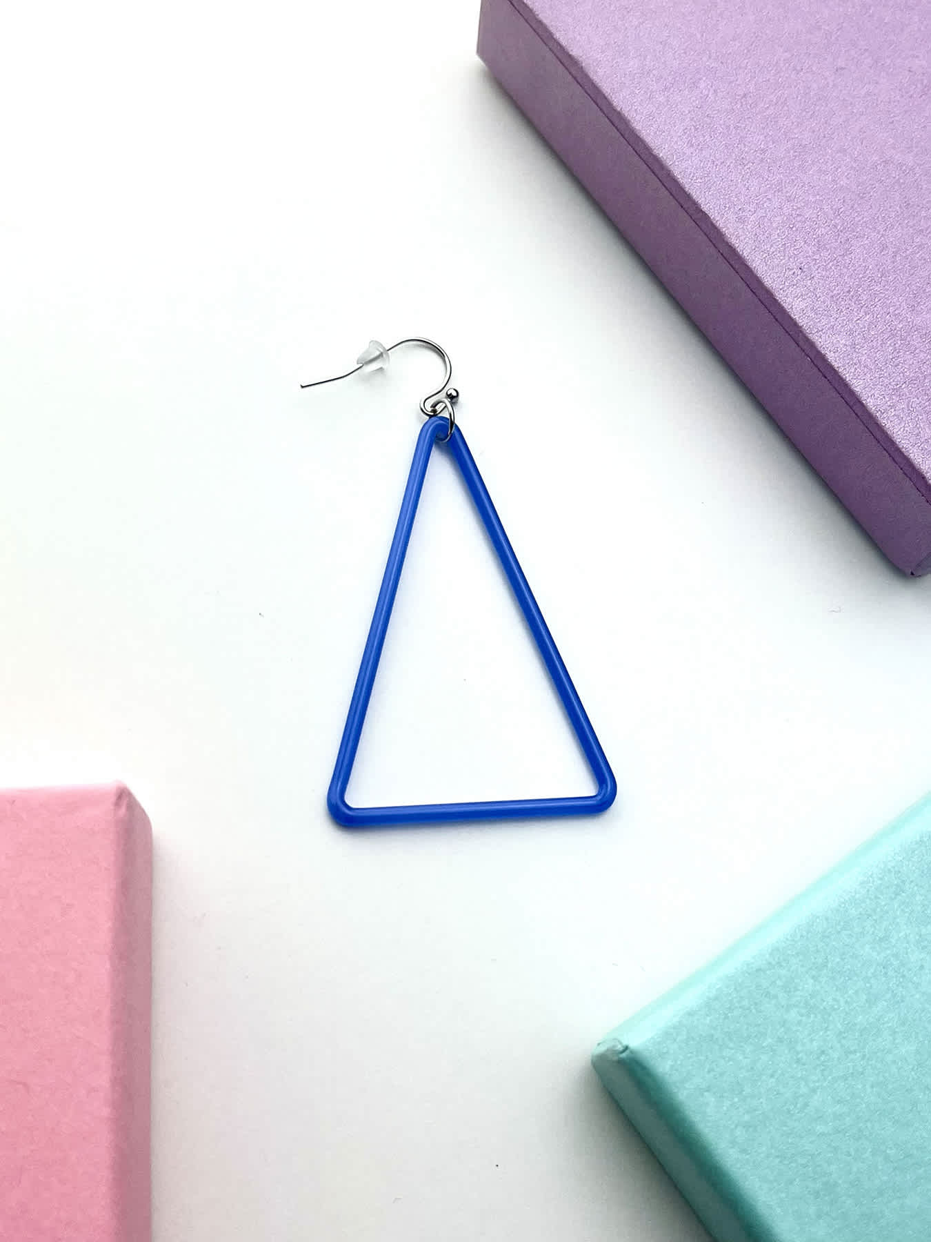 TRI Earrings - Large Blue — 1