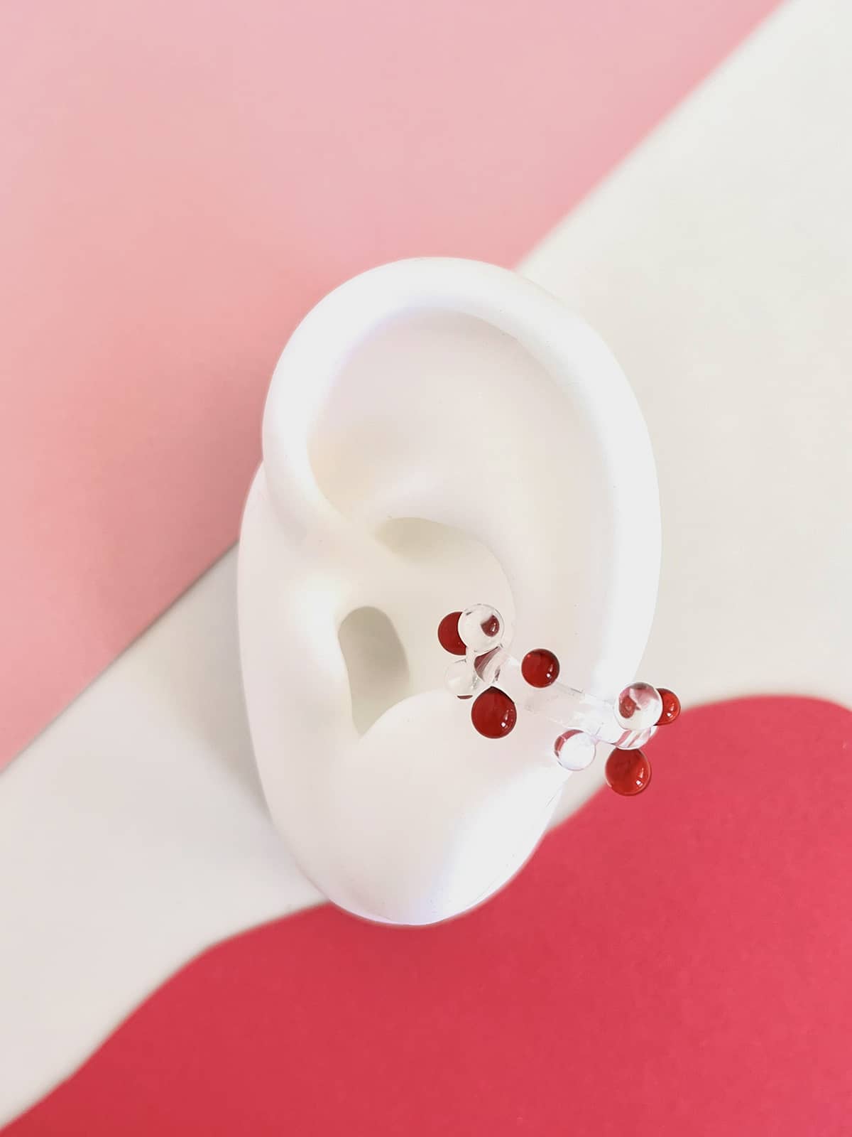 Bubble Ear Cuff - Red — 2