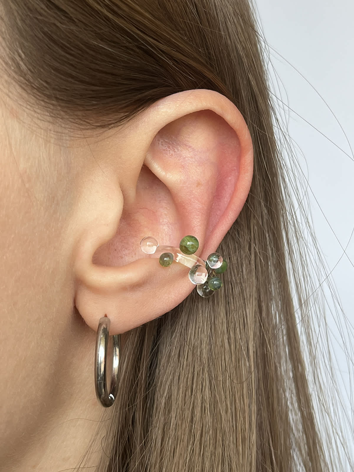 Bubble Ear Cuff - Green — 4