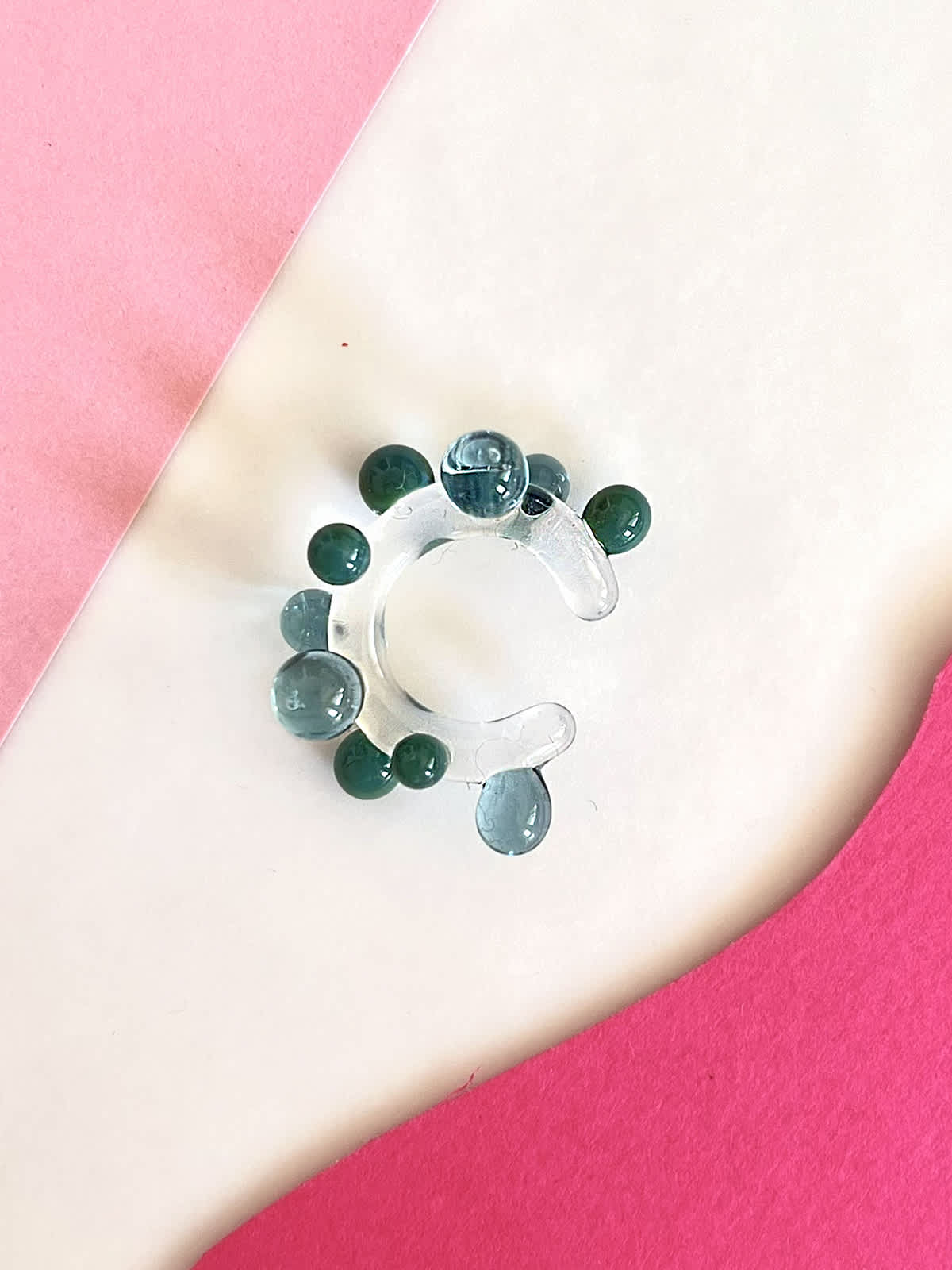 Bubble Ear Cuff - turquoise — 1