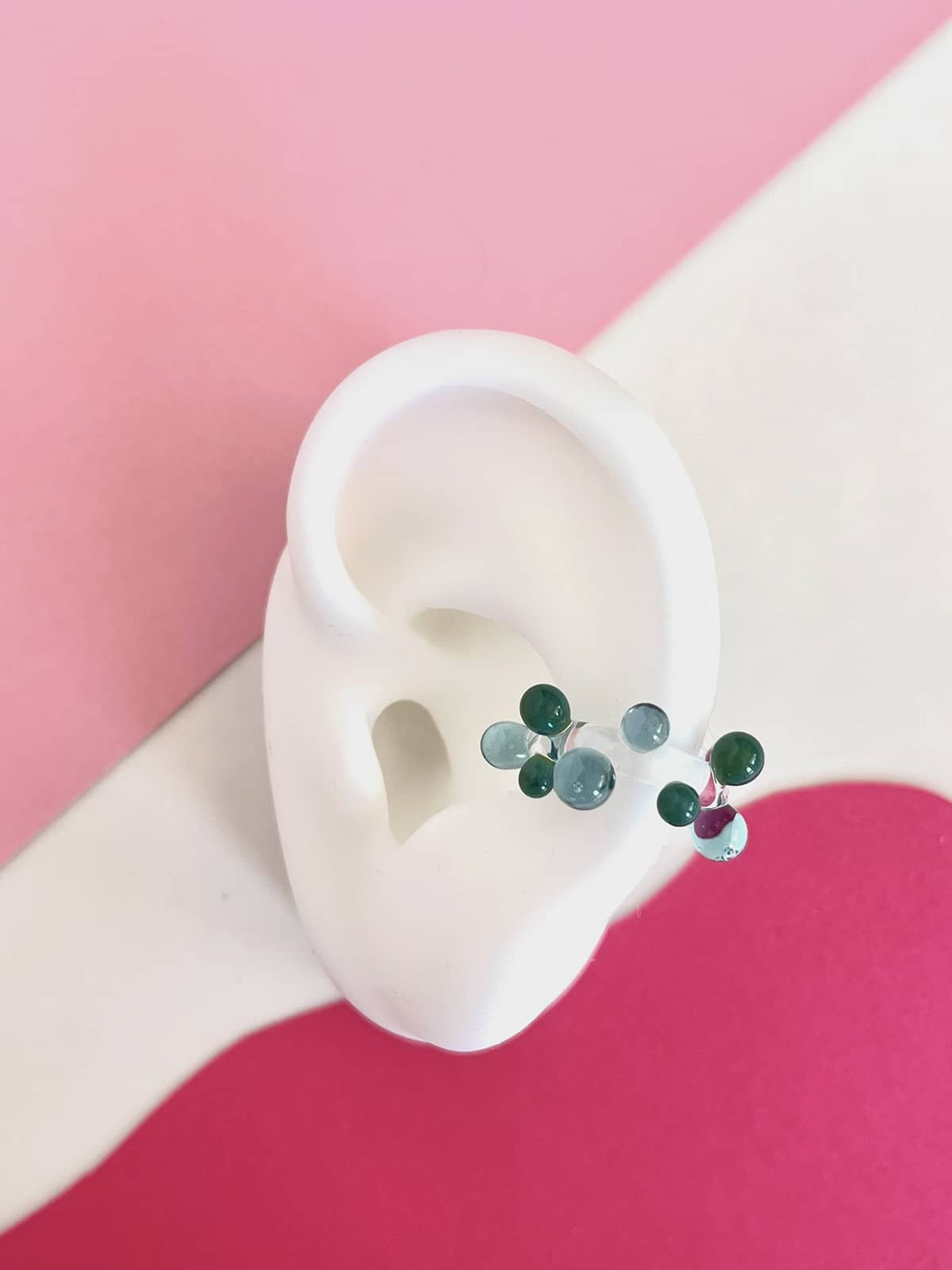 Bubble Ear Cuff - turquoise — 2
