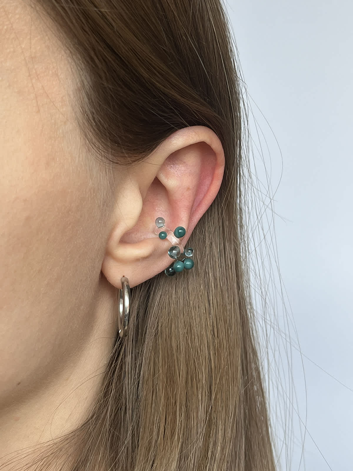 Bubble Ear Cuff - turquoise — 3