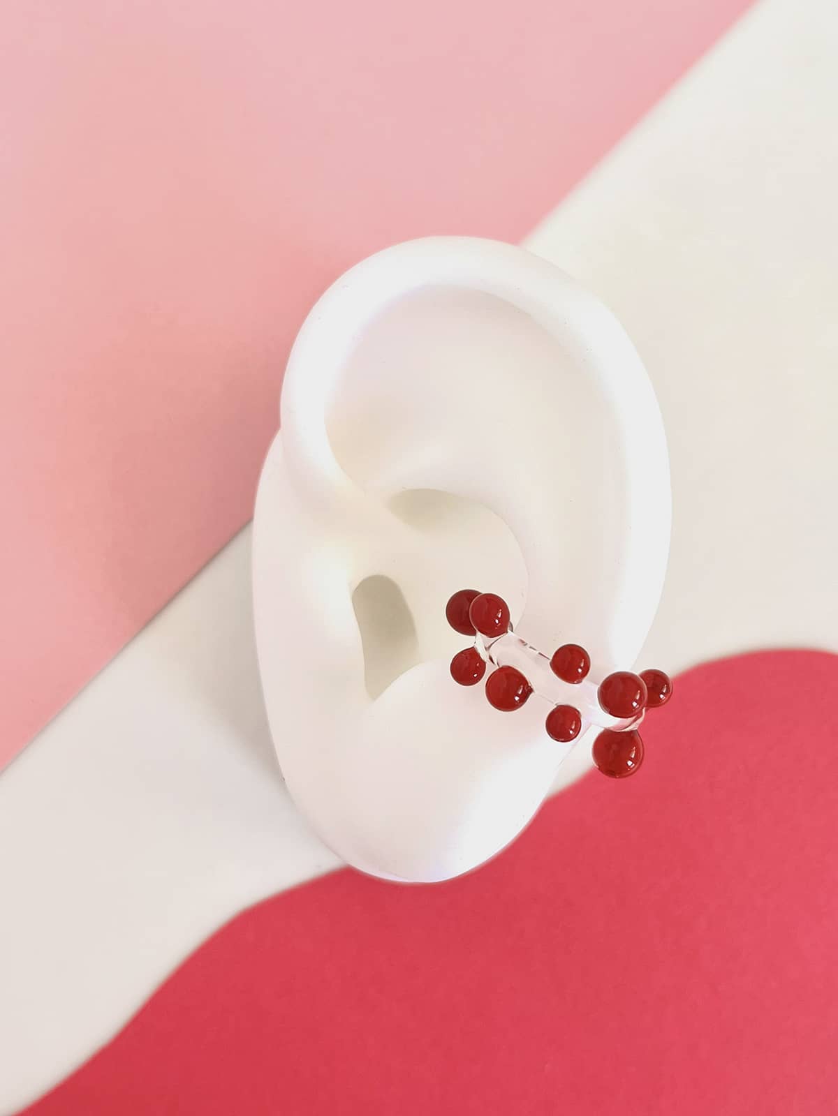 Bubble Ear Cuff - Red — 2
