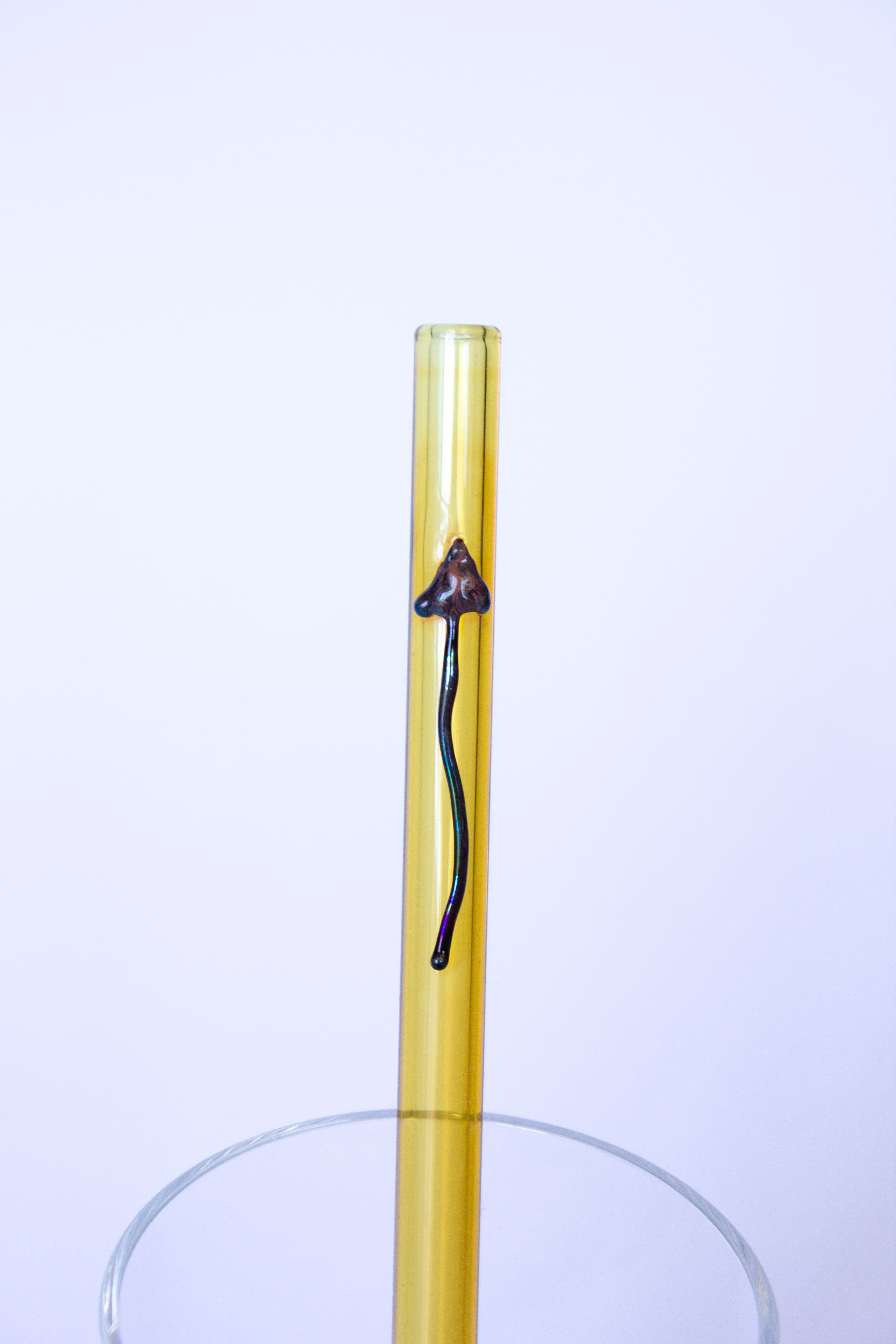 SIP Glass Straw - Honey with Mushroom — 1
