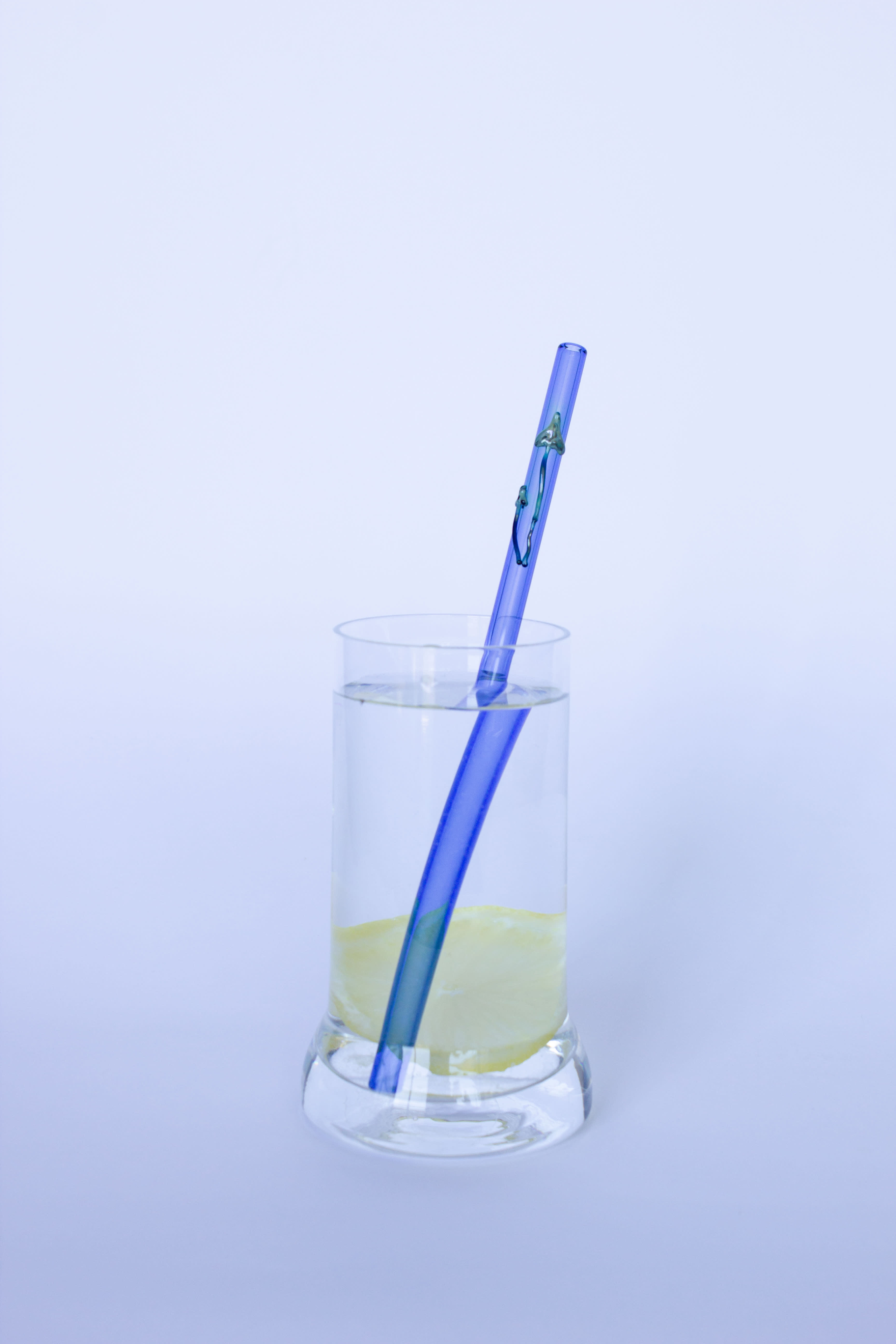 SIP Glass Straw - Blue with Mushrooms — 4