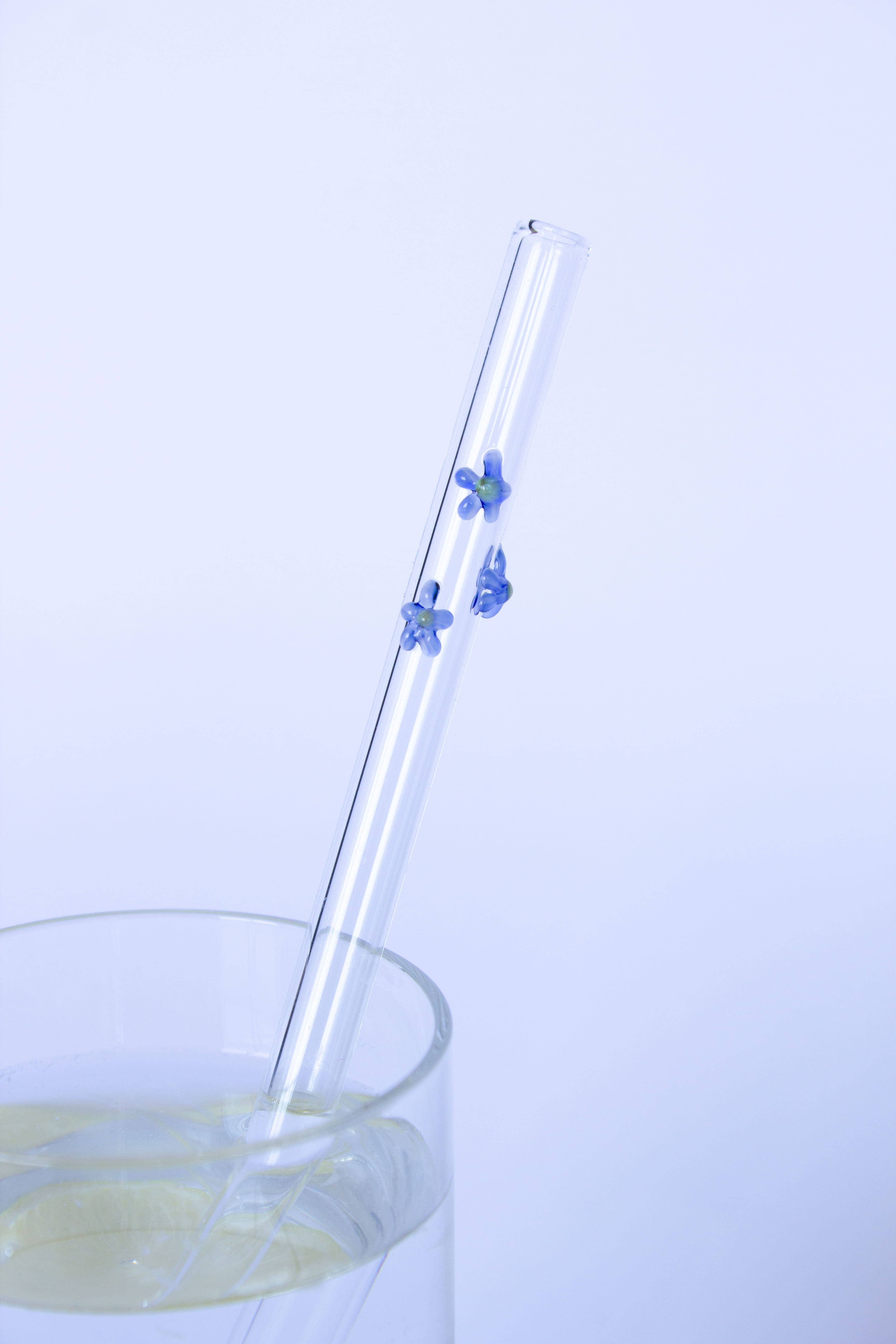 SIP Glass Straw - Clear with Flowers — 5