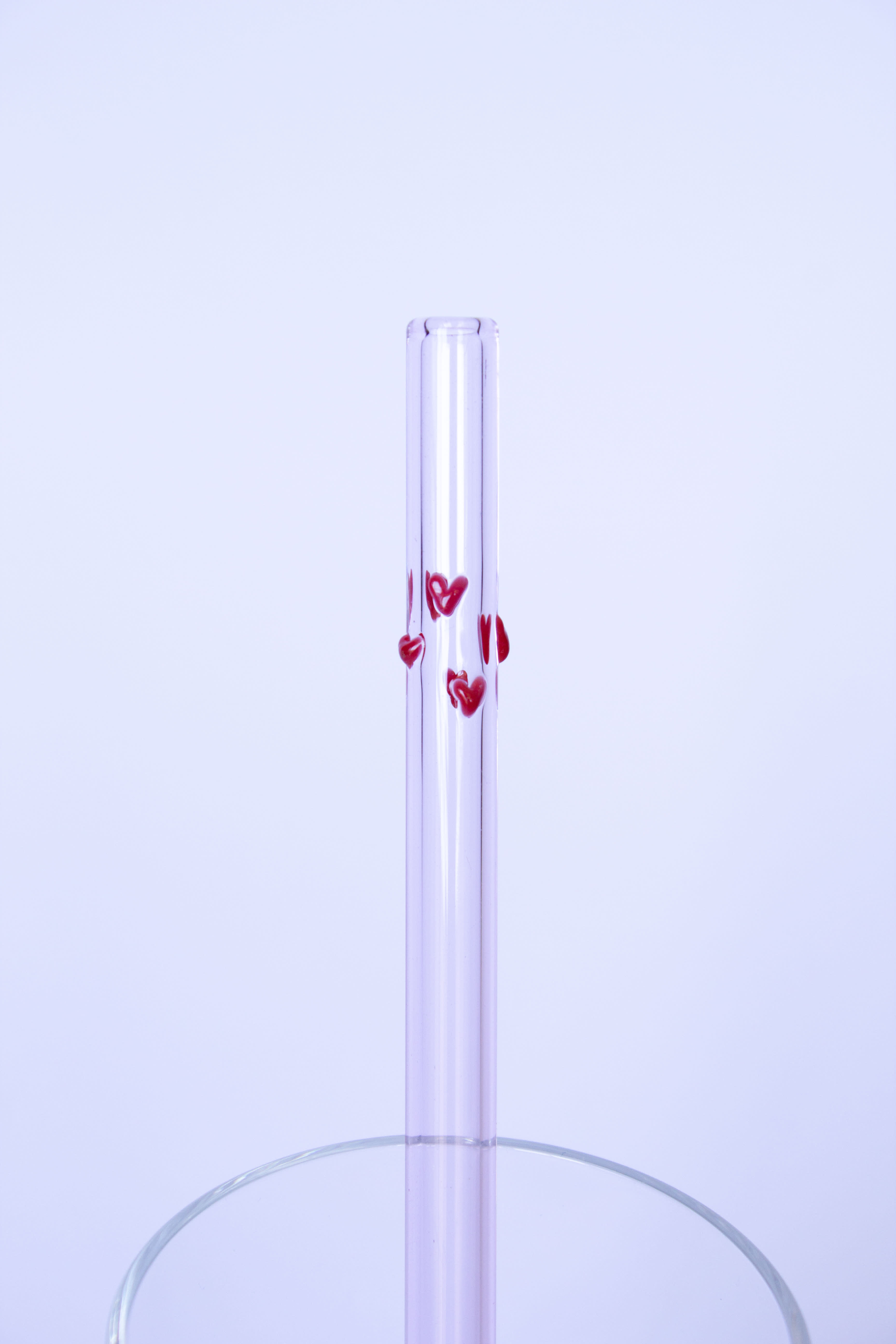 SIP Glass Straw - Pink Hearts — 1