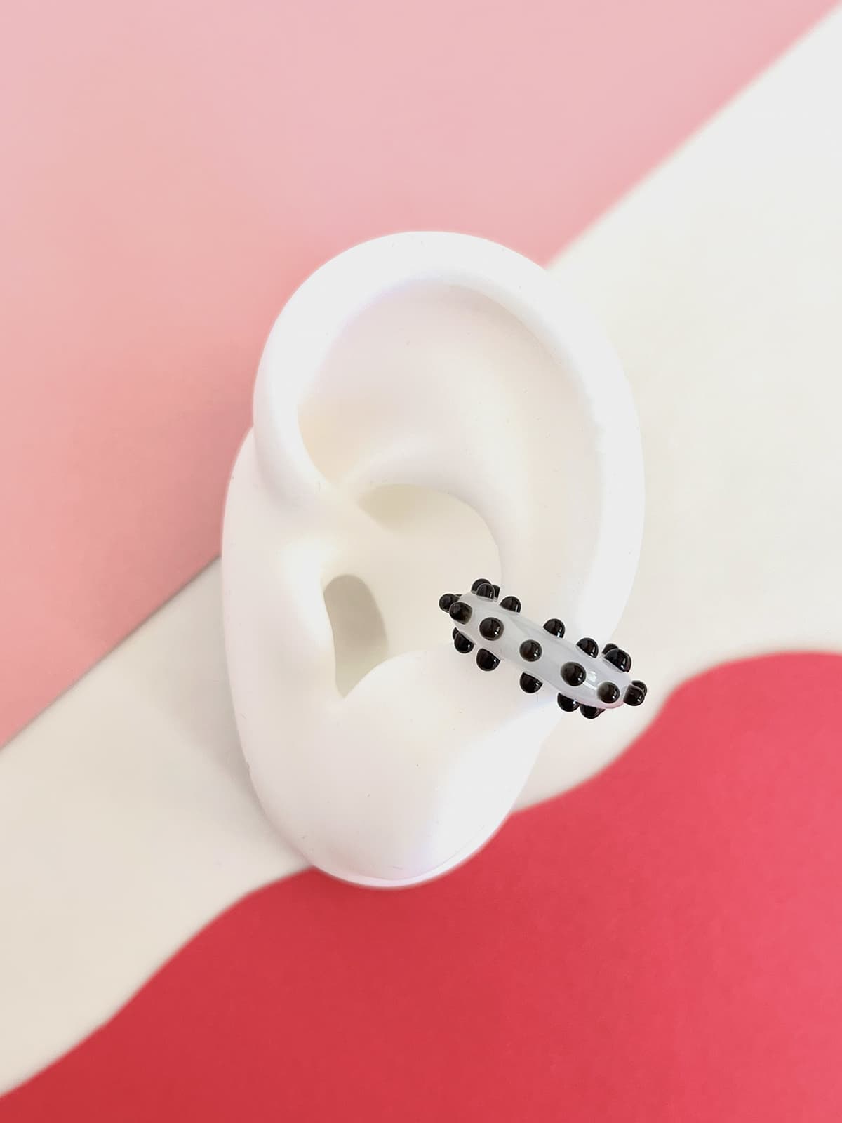Pixie Ear Cuff - Black and White — 2