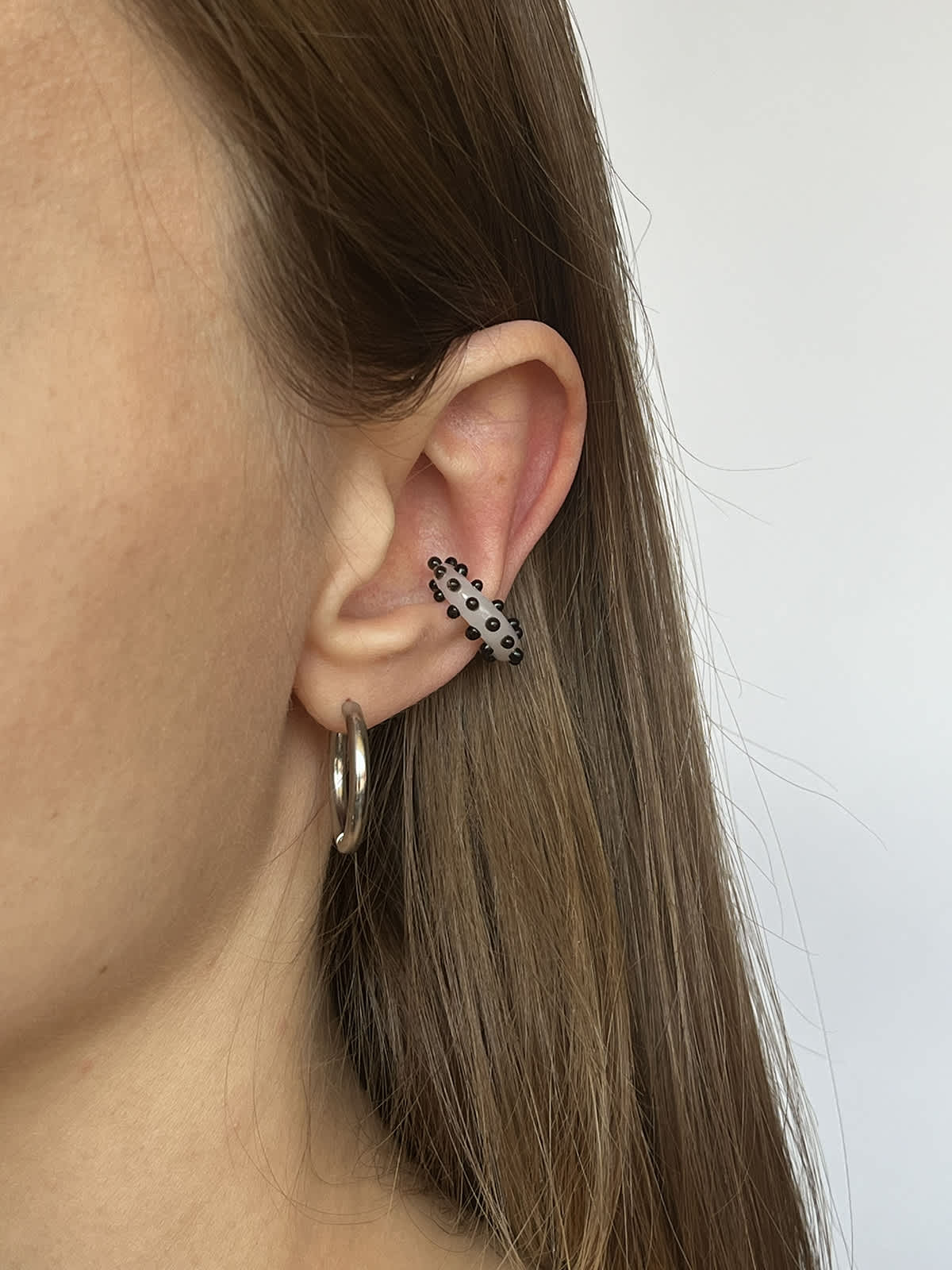 Pixie Ear Cuff - Black and White — 3