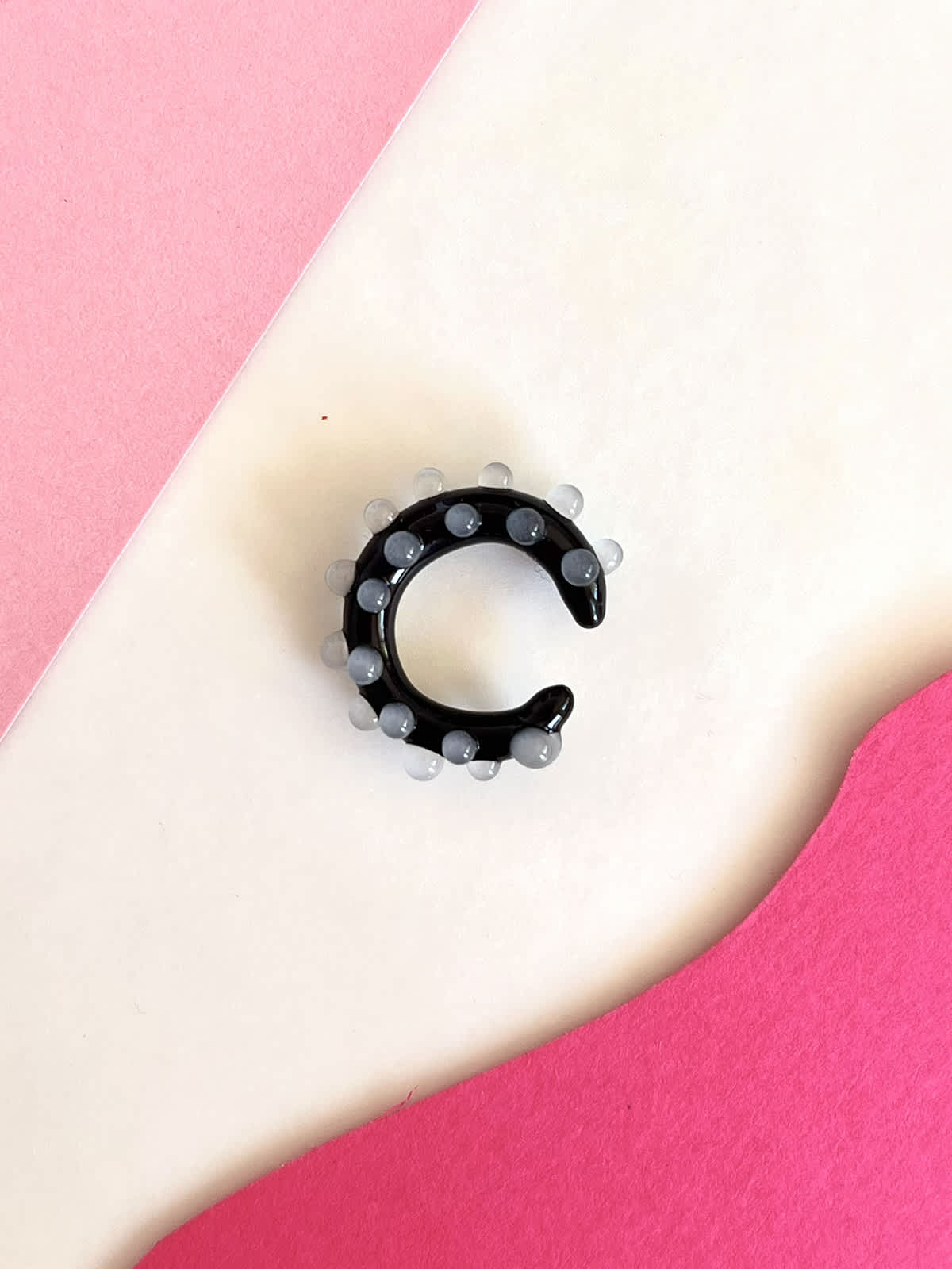Pixie Ear Cuff - Black and Milky — 1