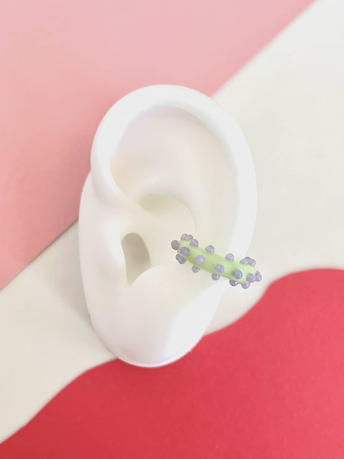 Pixie Ear Cuff - Green and Purple — 2