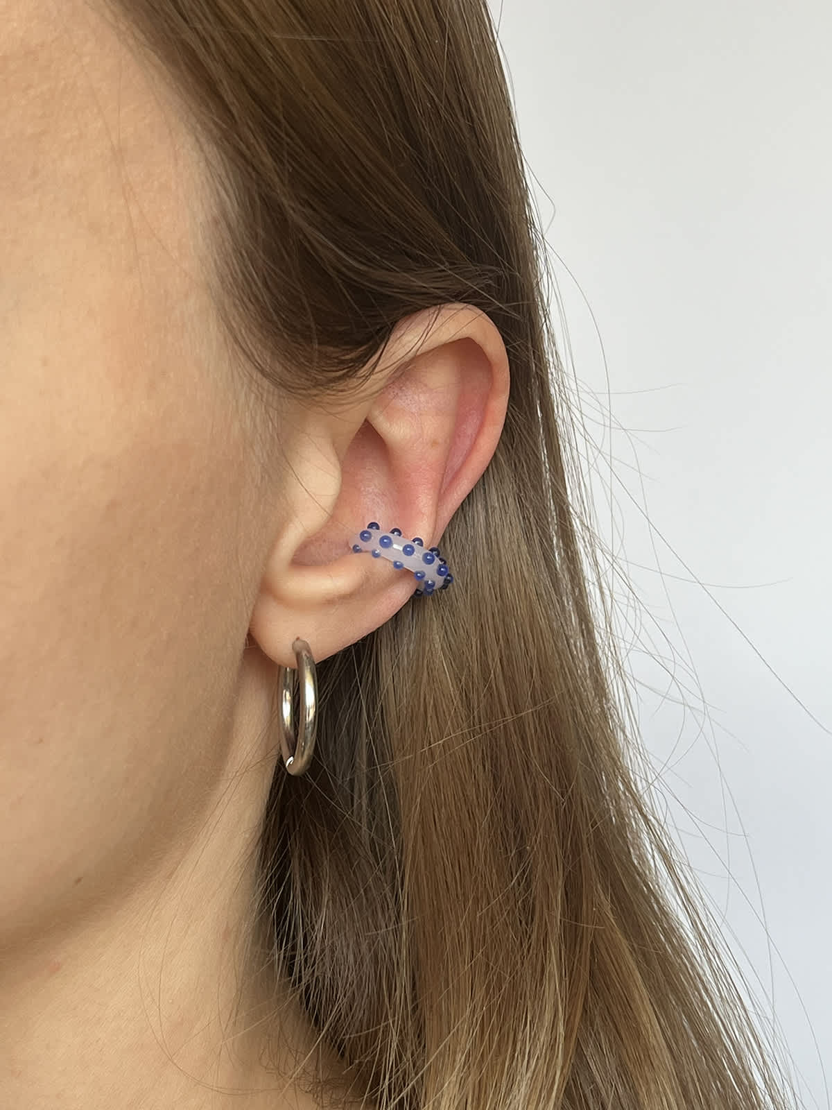 Pixie Ear Cuff - White-Blue — 3
