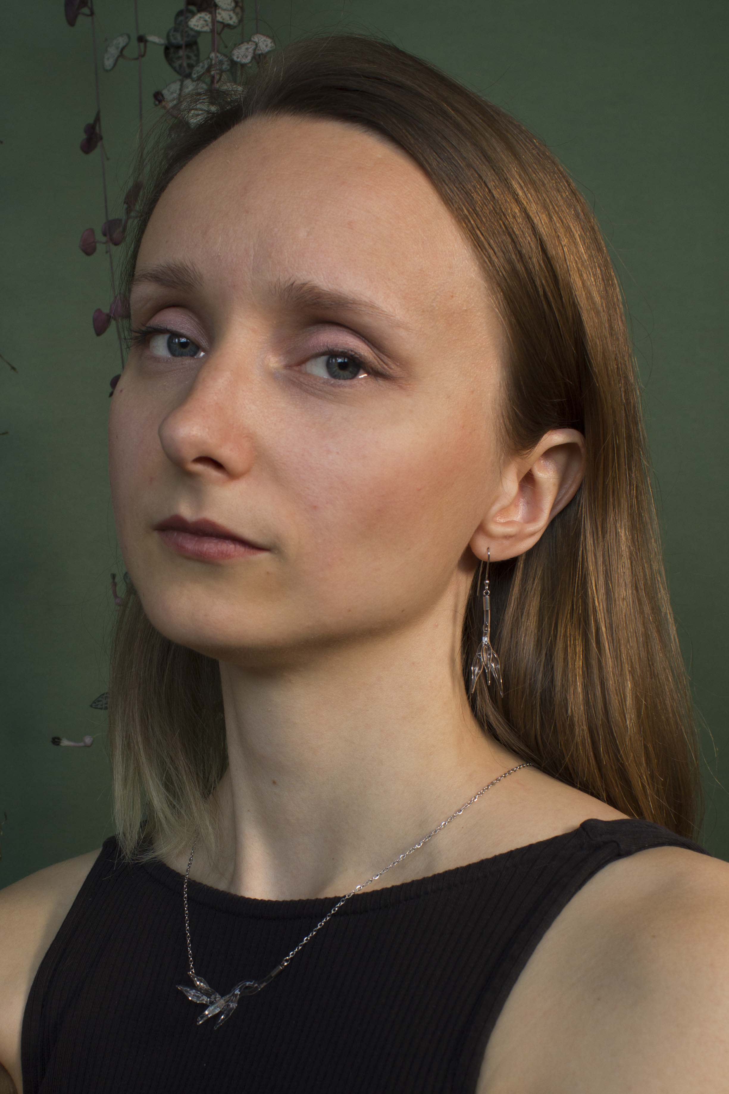 Szklane kolczyki Las — 6