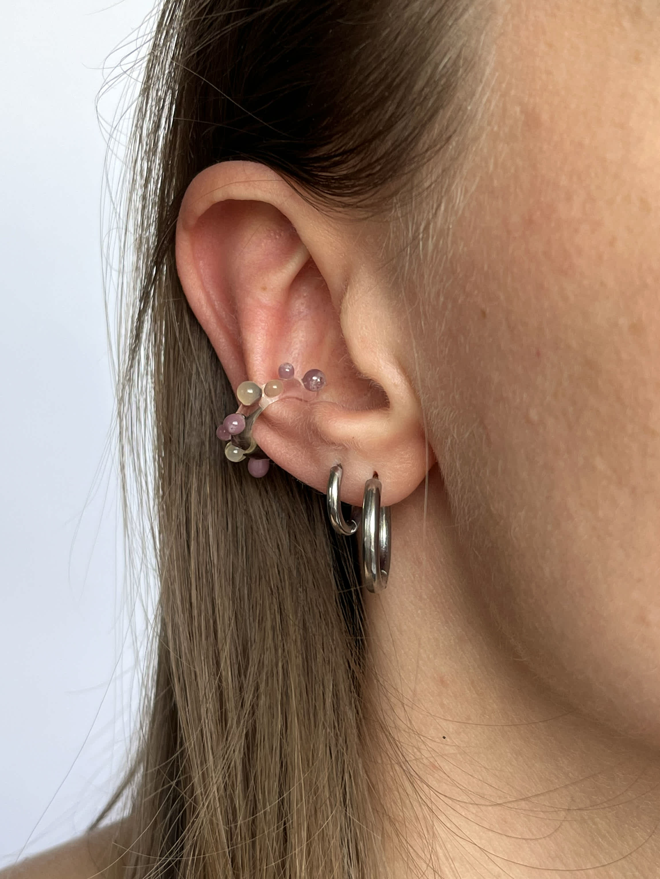 Bubble Ear Cuff - Pink-Yellow — 3