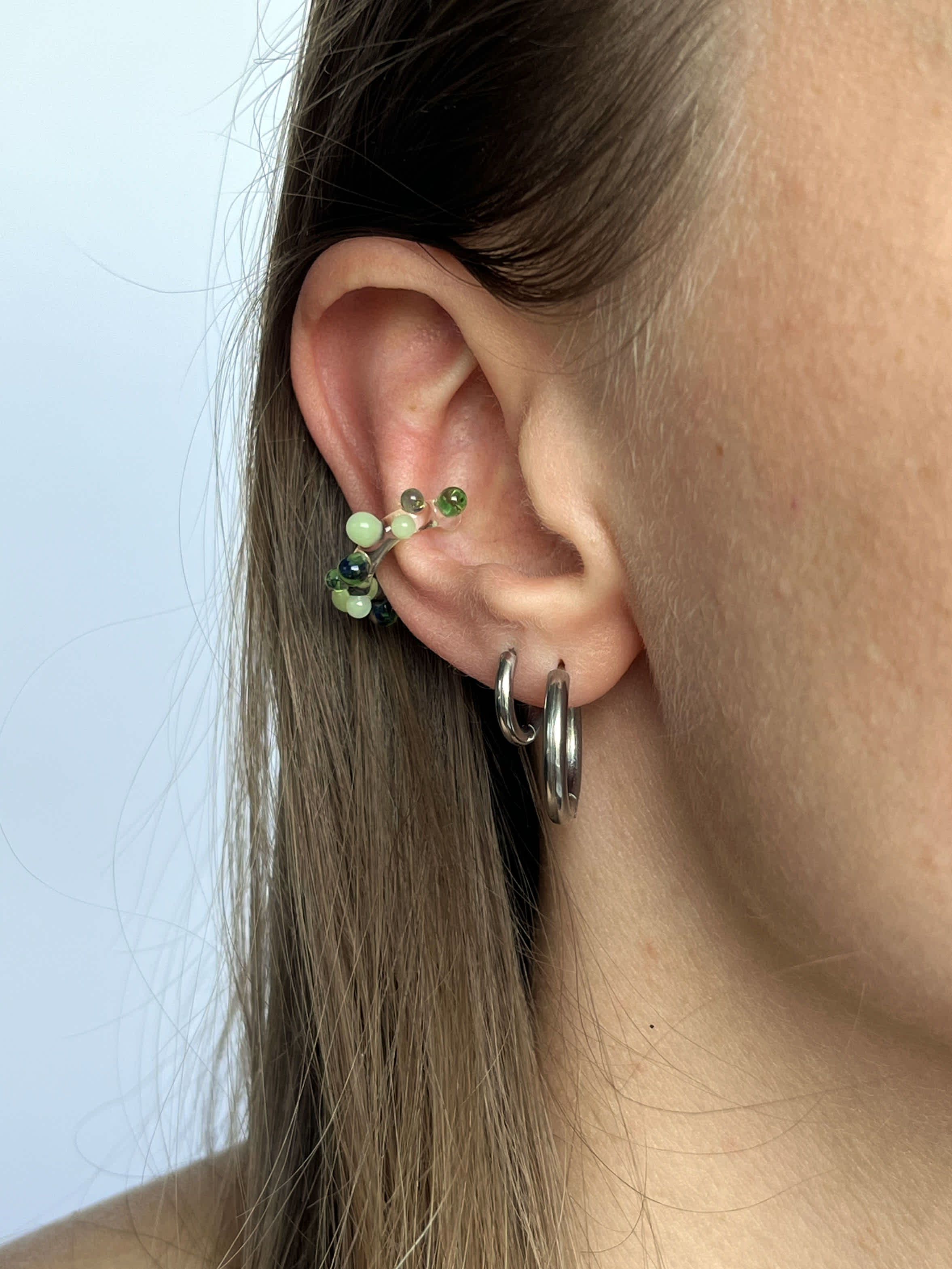 Bubble Ear Cuff - Green — 3