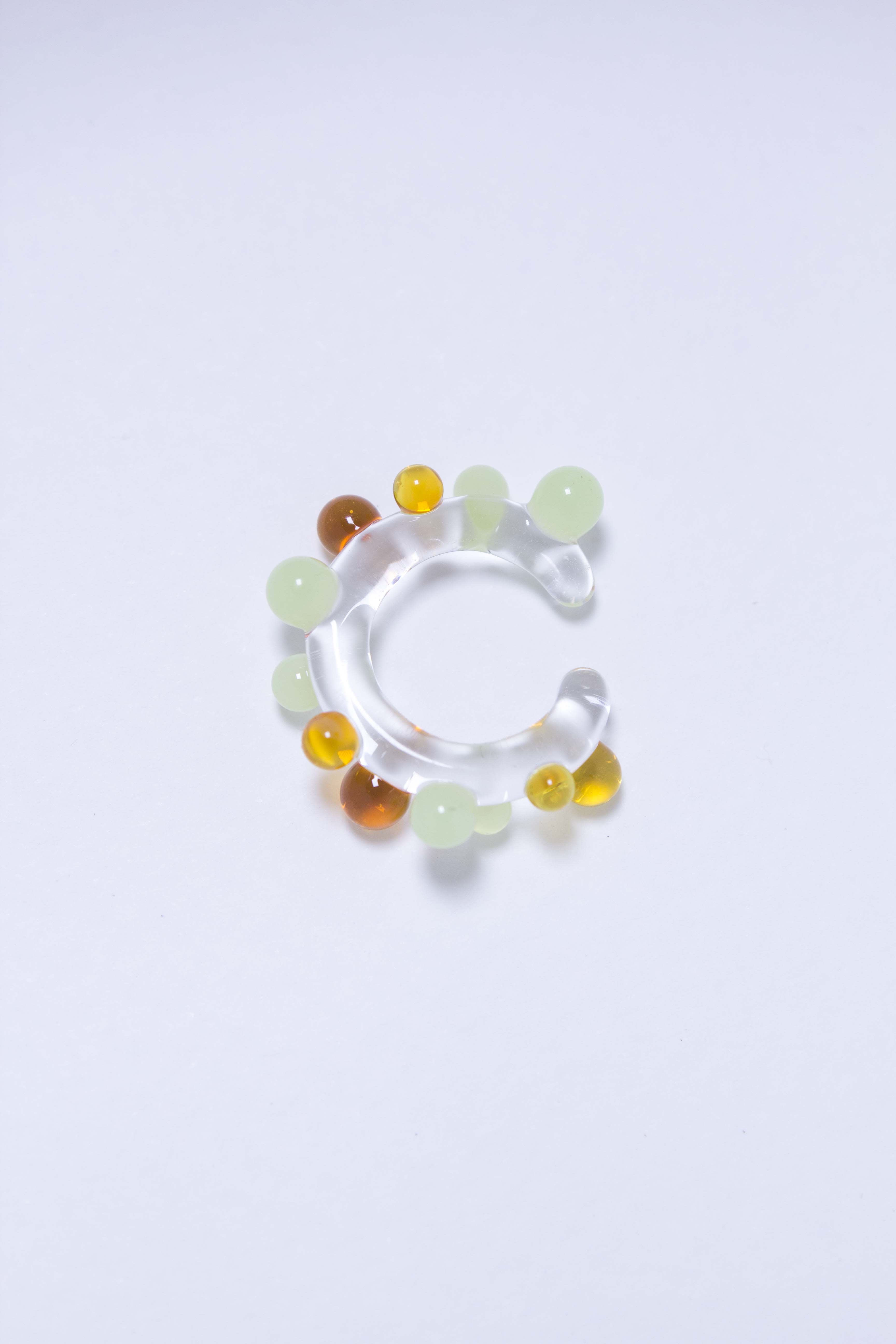 Bubble Ear Cuff - Amber Green — 1