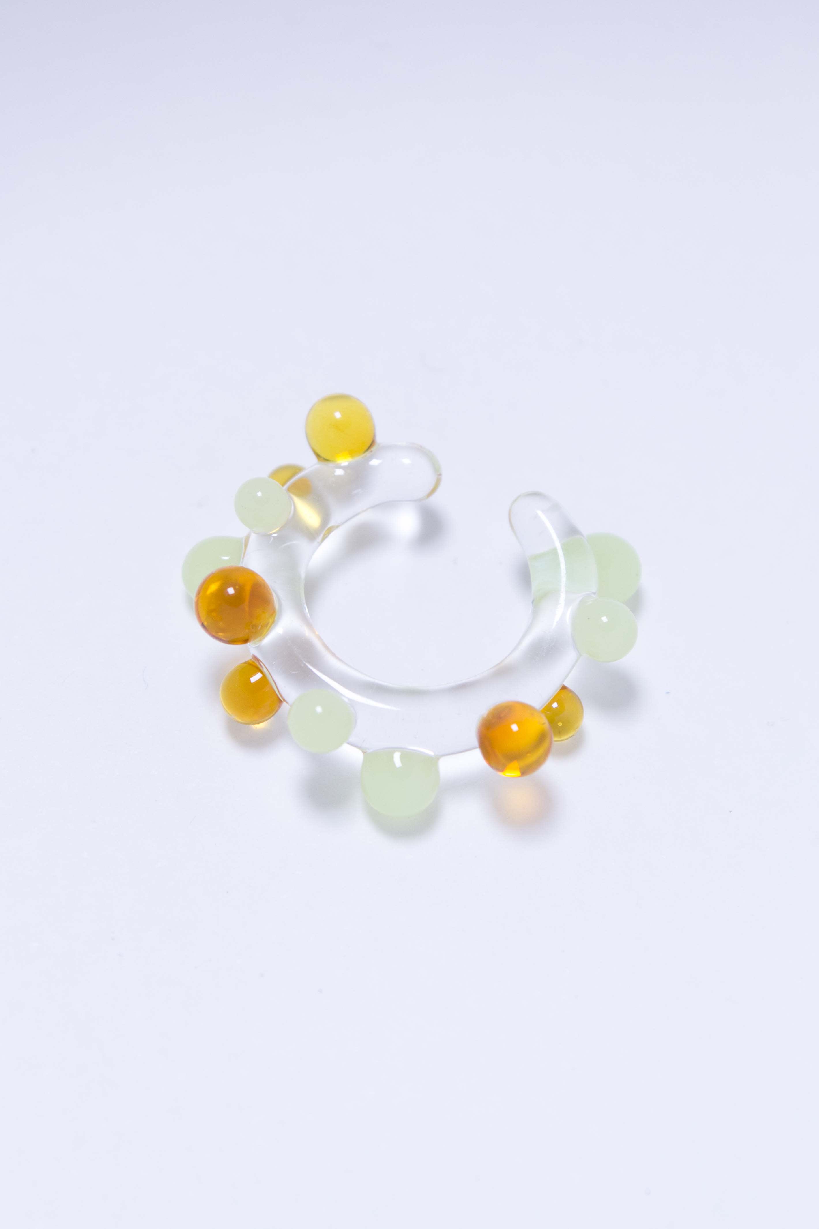 Bubble Ear Cuff - Amber Green — 2