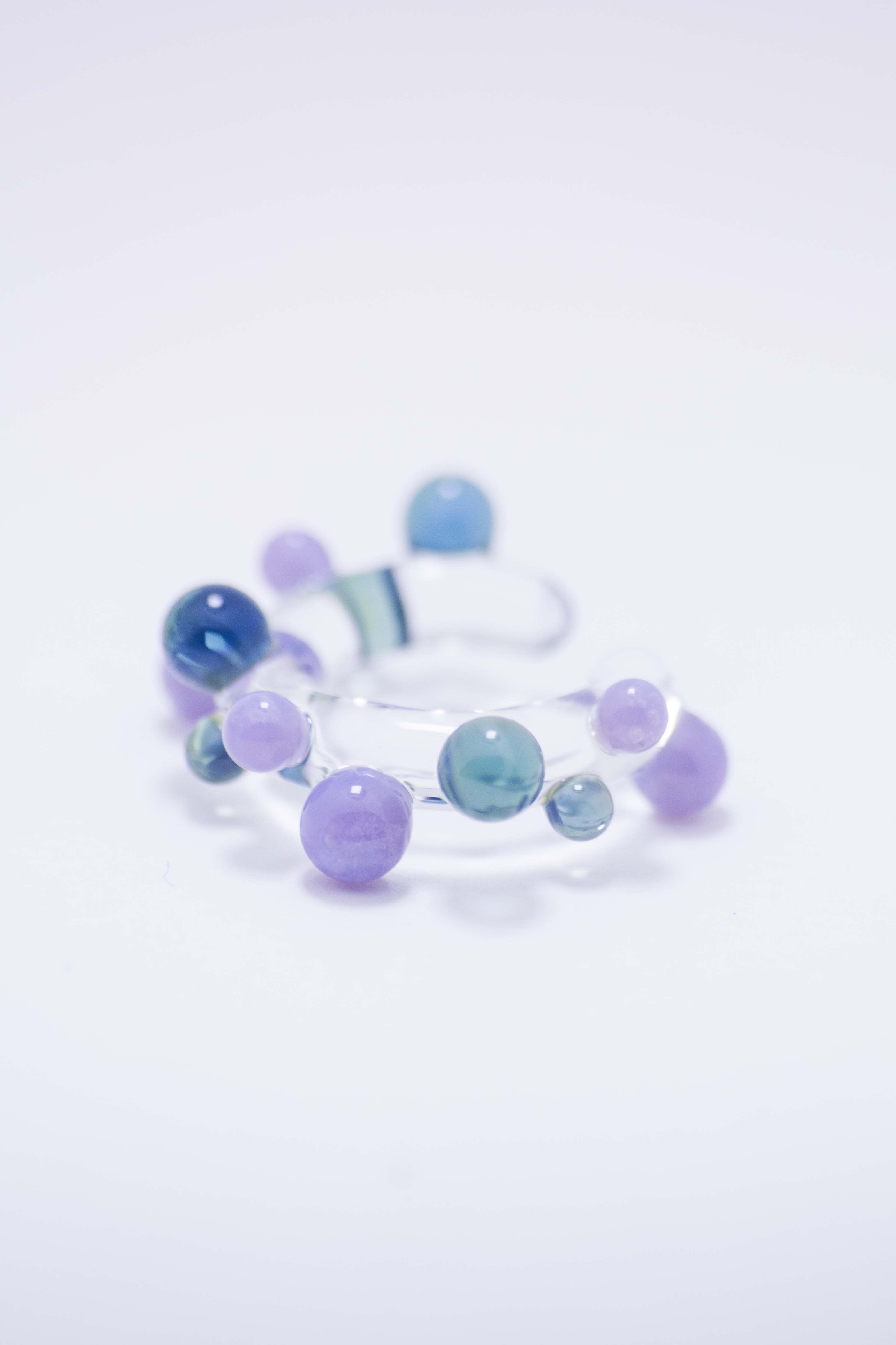 Nausznica Bubble - fioletowo-niebieska — 3