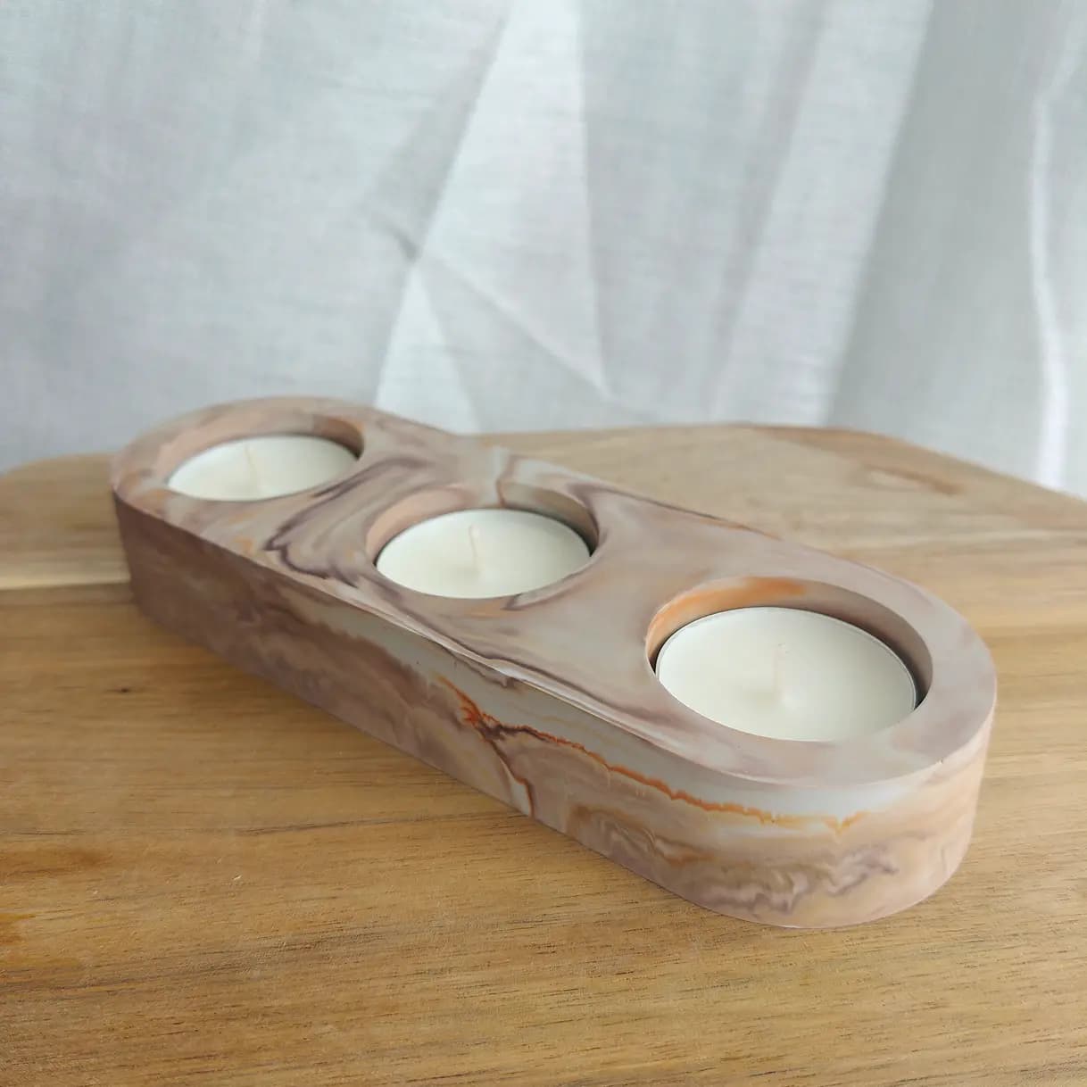 Triple Tealight Candle Holder — 1